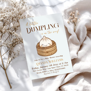 Niedliche asiatische Kawaii Kleine Dumpling Babydu Einladung