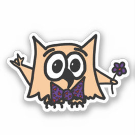 Niedliche ASL "I Liebe you" Ollie the Owl Aufklebe Aufkleber