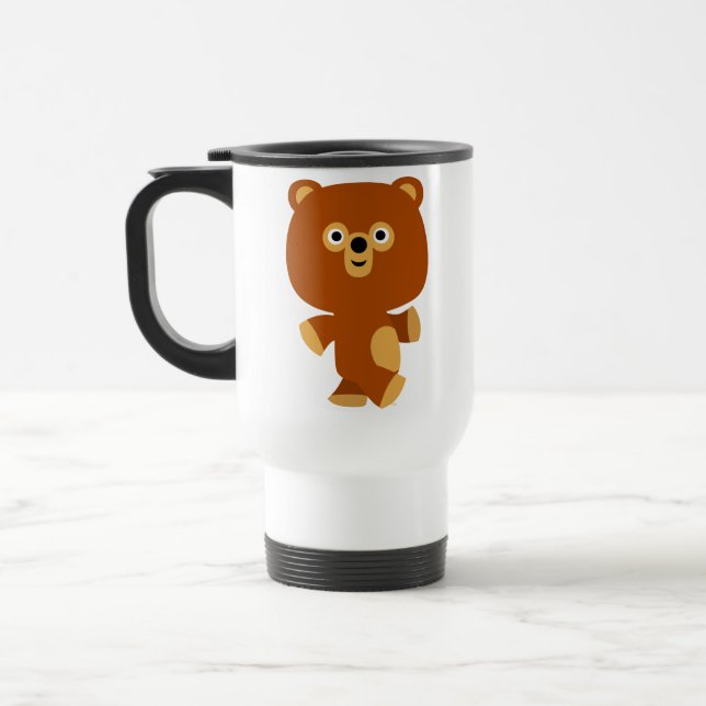 Niedliche Assertive Cartoon Bear  Tasse (Links)