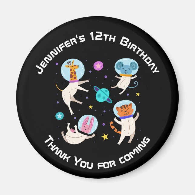 Niedliche Astronauten im Weltraum-Event Vielen Dan Magnet (Vorne)