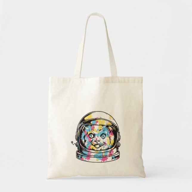 Niedliche Astronautenkatze Tragetasche (Vorne)