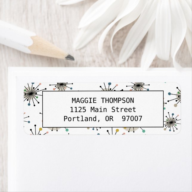 Niedliche atomare Sternexplosion der Retro-Mitte d (Insitu)