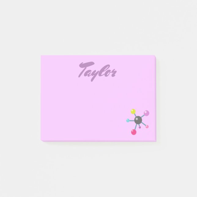 Niedliche Atome Post-it Klebezettel (Vorderseite)