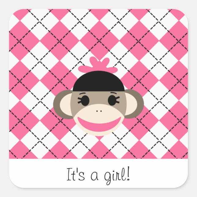 Niedliche Aufkleber an der Sockelaffe (Vorderseite)