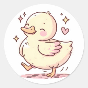 Niedliche Aufkleber für Enten - Schönes Tierdesign
