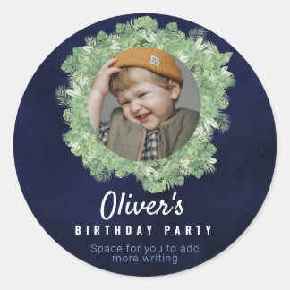 Niedliche Aufkleber zum Geburtstag eines Kindes