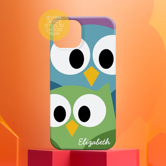 Niedliche Augen Cartoon mit Name - farbig Case-Mate iPhone Hülle (Personalized Phone Case - Add Custom Text)