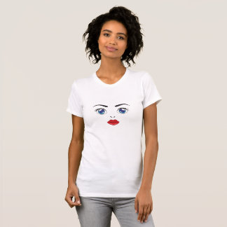 niedliche Augen und Lippen T-Shirt