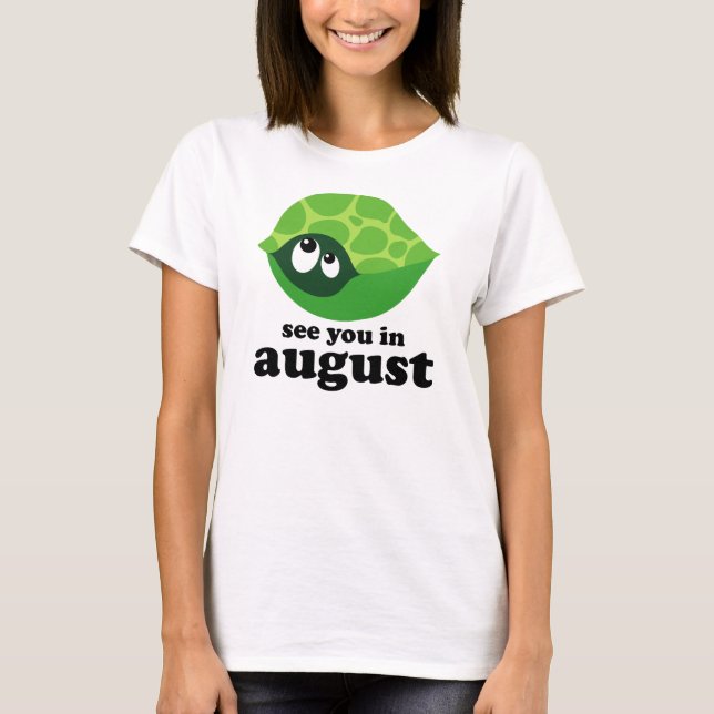Niedliche August-Abgabefrist-Mutterschaft T-Shirt (Vorderseite)