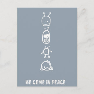 Niedliche Außerirdische Postkarte