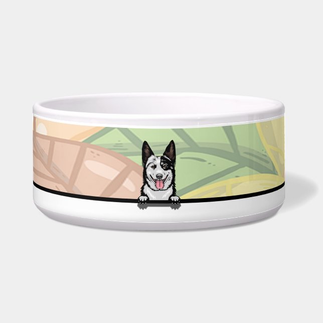 Niedliche Aussie Cattle dog, food and drink Napf (Vorderseite)