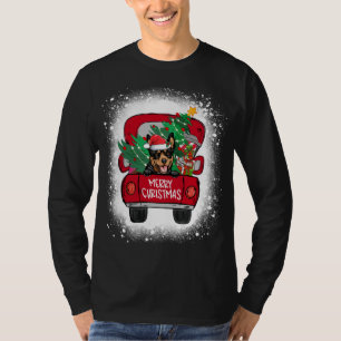 Niedliche australische Kelpie Red Truck Frohe Weih T-Shirt