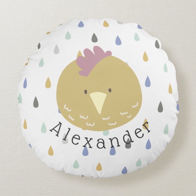 Niedliche Auswahl des benutzerdefinierten Namens Rundes Kissen (Vorderseite)