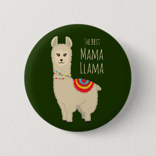Niedliche Auszeichnung "Best Mama Llama" Button