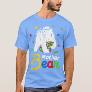 Niedliche Autismus Bewusstsein Mutter Bärenfamilie T-Shirt