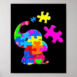 Niedliche Autismus Elefant Autismus Bewusstsein Au Poster