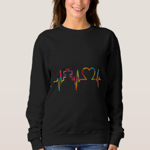 Niedliche Autismus Puzzle Heartbea Autismus Bewuss Sweatshirt