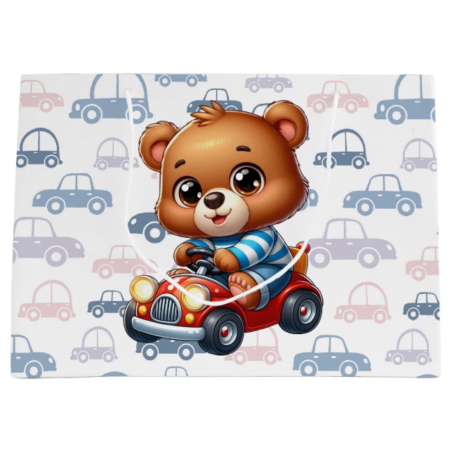 Niedliche Autos Große Geschenktüte (Vorderseite)
