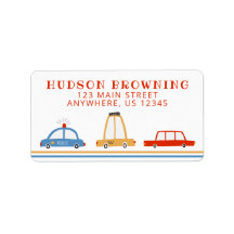 Niedliche Autos Personalisierte Rücksendeadressen-