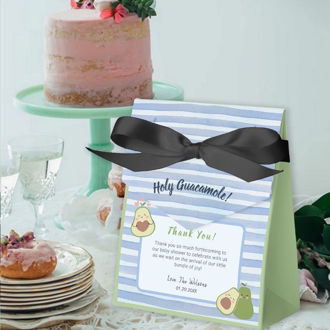 Niedliche Avocado Gender Neutral Twins Baby Dusche Geschenkschachtel (Cute Avocado Gender Neutral Twins Baby Shower Favor Boxes)