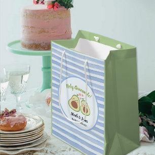Niedliche Avocado Gender Neutral Twins Baby Dusche Mittlere Geschenktüte