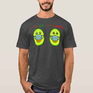Niedliche Avocado Gesichtsmaske lustige Puppendesi T-Shirt