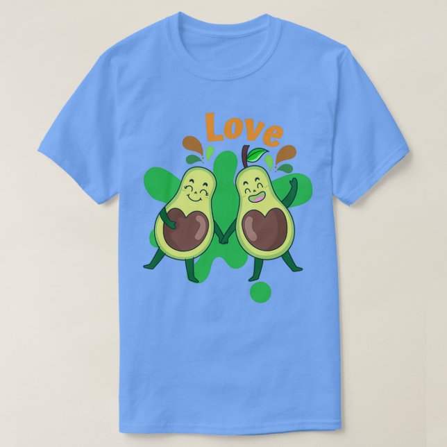 Niedliche Avocado-Liebe gemeinsam T-Shirt (Design vorne)