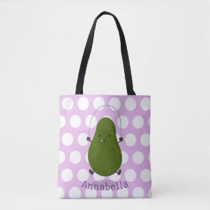 Niedliche Avocado-Springseil-Cartoon-Abbildung