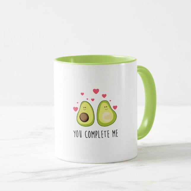 Niedliche Avocadopaare, Avocado, Liebe, Geschenk, Tasse (VorderseiteRechts)