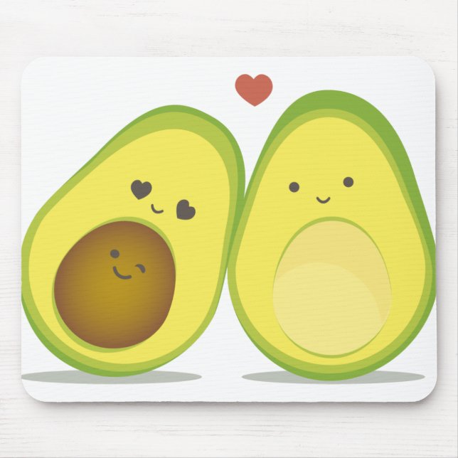 Niedliche Avocadopaare Mousepad (Vorne)