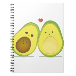 Niedliche Avocadopaare Notizblock