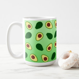 Niedliche Avocados-Scheiben Sommergrüne Gradienten Kaffeetasse