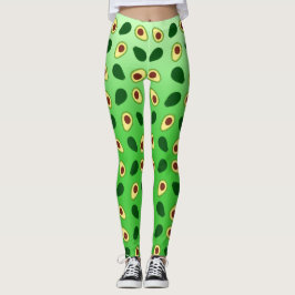 Niedliche Avocados-Scheiben Sommergrüne Gradienten Leggings