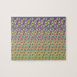 Niedliche Avocados und Rainbow Ombre Gradient Puzzle