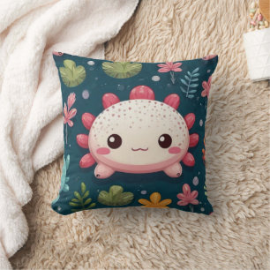 Niedliche Axolotl-Einmalausdruck Kissen