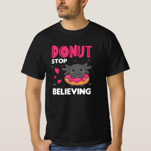 Niedliche Axolotl Funny Animes in Donut Pink T-Shirt