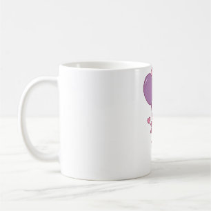Niedliche Axolotl Holding Party Balloons Kaffeetasse