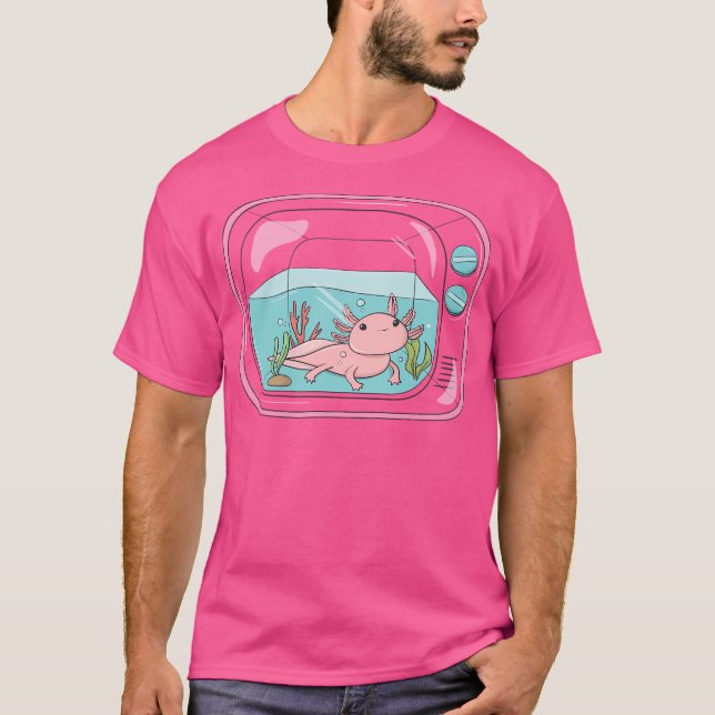 Niedliche Axolotl im Tank (Vorderseite)