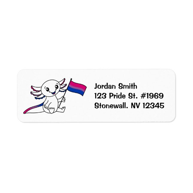 Niedliche Axolotl mit dem BiSexuellen-Prix-Flag LG (Vorne)
