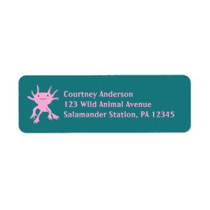 Niedliche Axolotl Pink Salamander Aquamarine Rücks