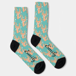 Niedliche Axolotl-Undewater-Blasen Name Socken