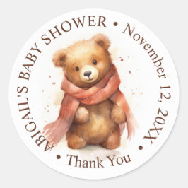 Niedliche Baby-Baby-Babydusche Runder Aufkleber