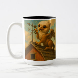 Niedliche Baby Big eye Hippogriff lustige Fantasie Zweifarbige Tasse