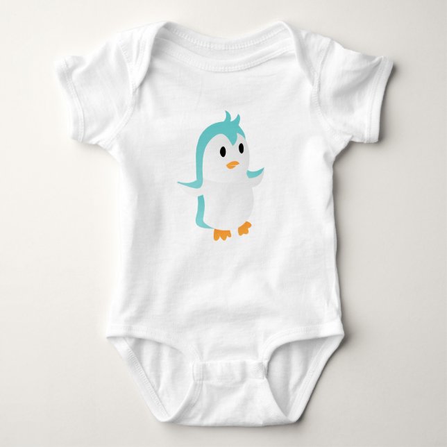Niedliche Baby-Blaupenguin-vektortat Baby Strampler (Vorderseite)