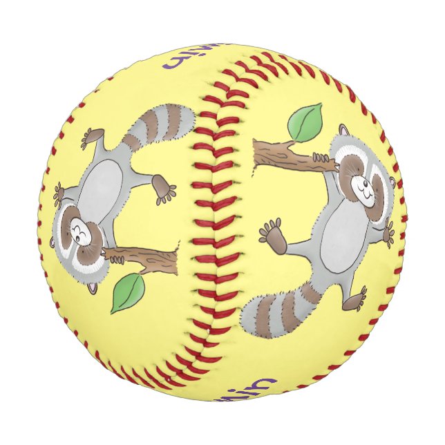 Niedliche Baby-Cartoon-Illustration Baseball (Schrägansicht)