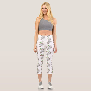 Niedliche Baby-Cartoon-Illustration Capri Leggings