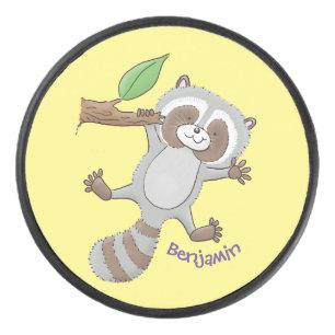 Niedliche Baby-Cartoon-Illustration Eishockey Puck