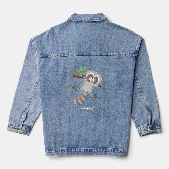 Niedliche Baby-Cartoon-Illustration Jeansjacke (Rückseite)