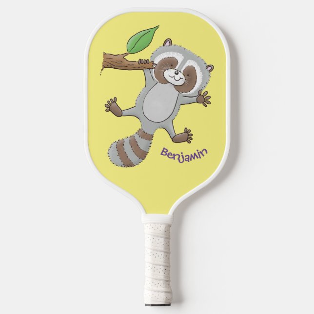 Niedliche Baby-Cartoon-Illustration Pickleball Schläger (Vorderseite)