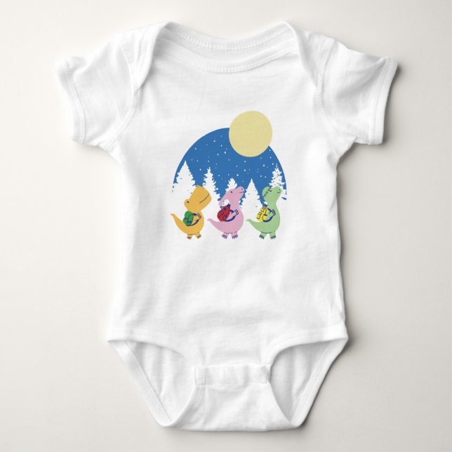 Niedliche Baby Dinosaurier mit Backpacks T - Shirt (Vorderseite)
